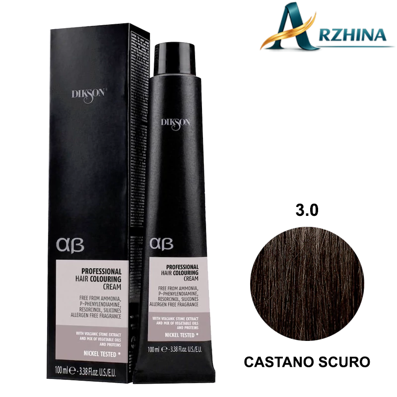 رنگ موی بدون آمونیاک دیکسون آرگابتا شماره 3.0 حجم 100 میل