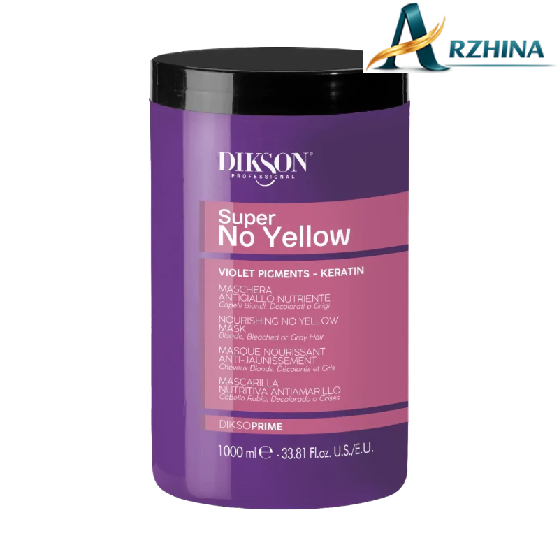 ماسک موی ضد زردی دیکسون پرایم مدل SUPER NO YELLOW حجم 1000 میل
